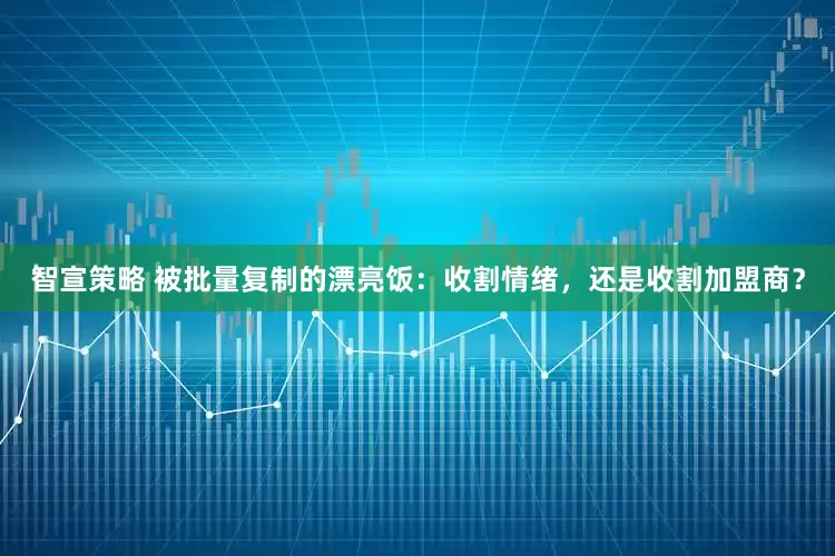 智宣策略 被批量复制的漂亮饭：收割情绪，还是收割加盟商？